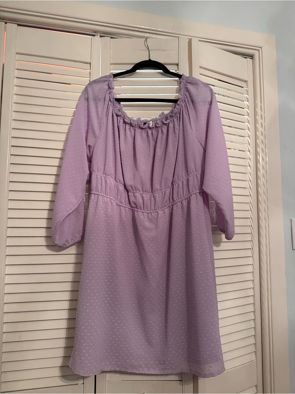 2/$25 Lilac Swiss Dot Dress
